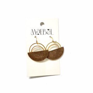 Maebel Jewelry - Double Arc Leather Earrings