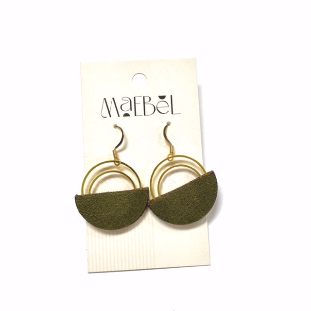 Maebel Jewelry - Double Arc Leather Earrings