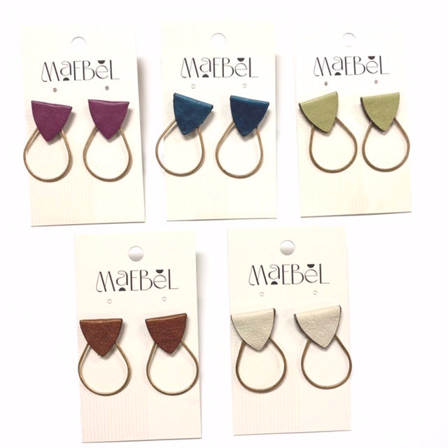 Maebel Jewelry - Hammered Teardrop Studs