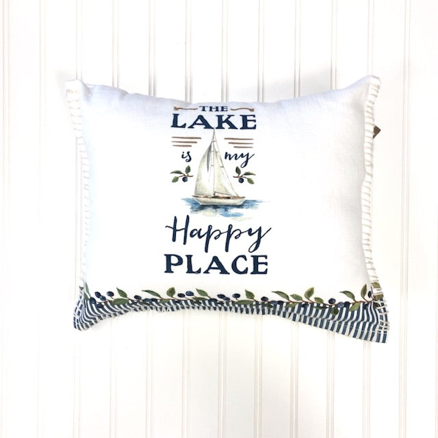 Lake is my Happy Place Pillow