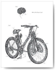 Artery Ink - Anatomical Bicycle 8x10 Print