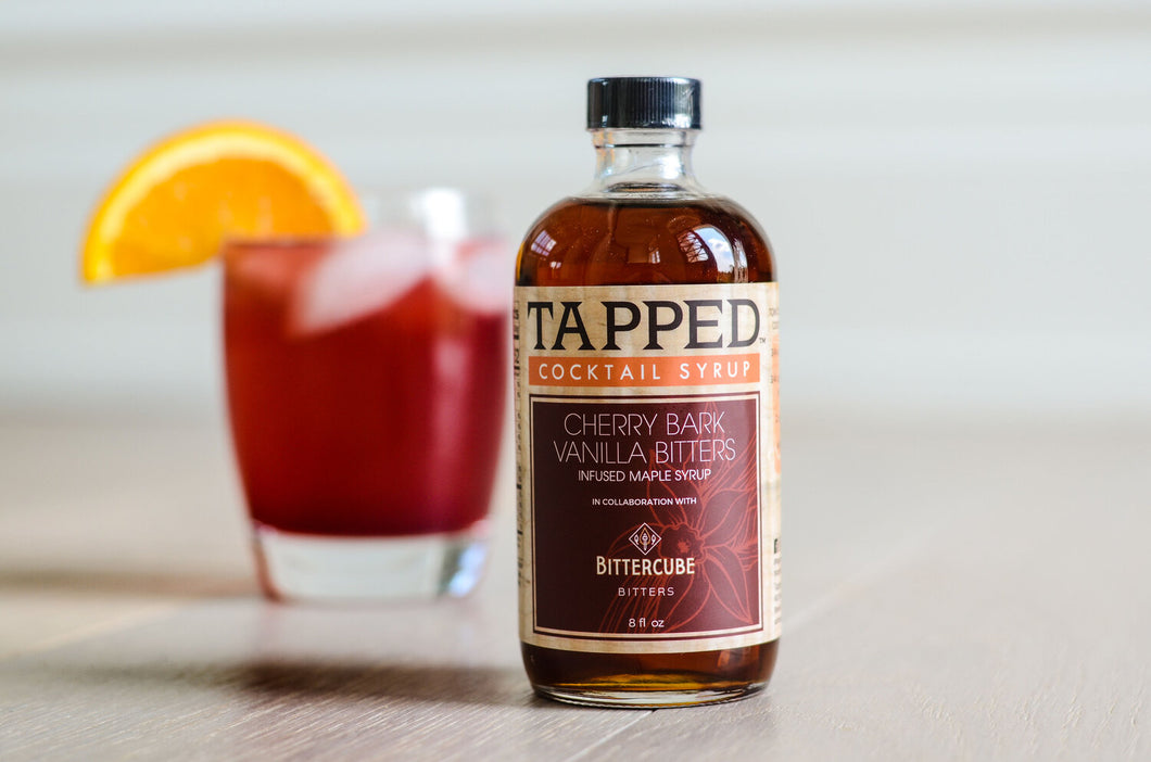 Tapped - Cherry Bark Vanilla Bitters Infused Maple Cocktail Syrup