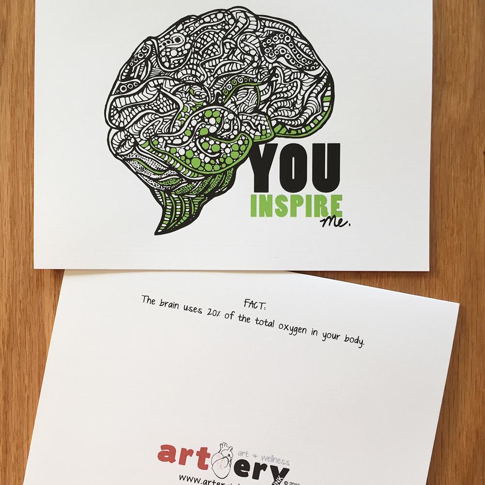 Artery Ink -  Inspired Brain Card