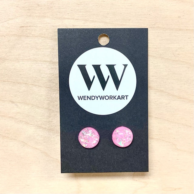 Gold + Silver Leaf Painted Earrings