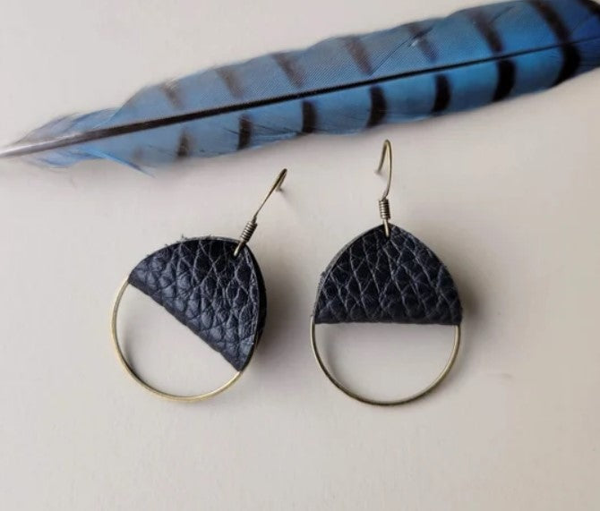 Maebel Jewelry - Folded Leather Hoop