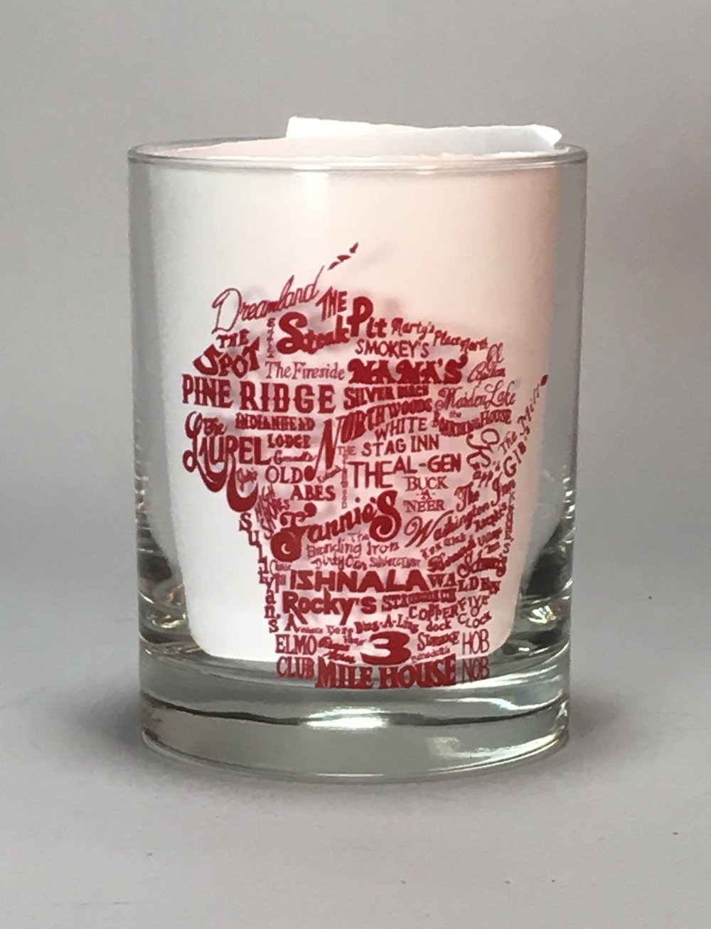 Flags Over Wisconsin - Rocks Glass