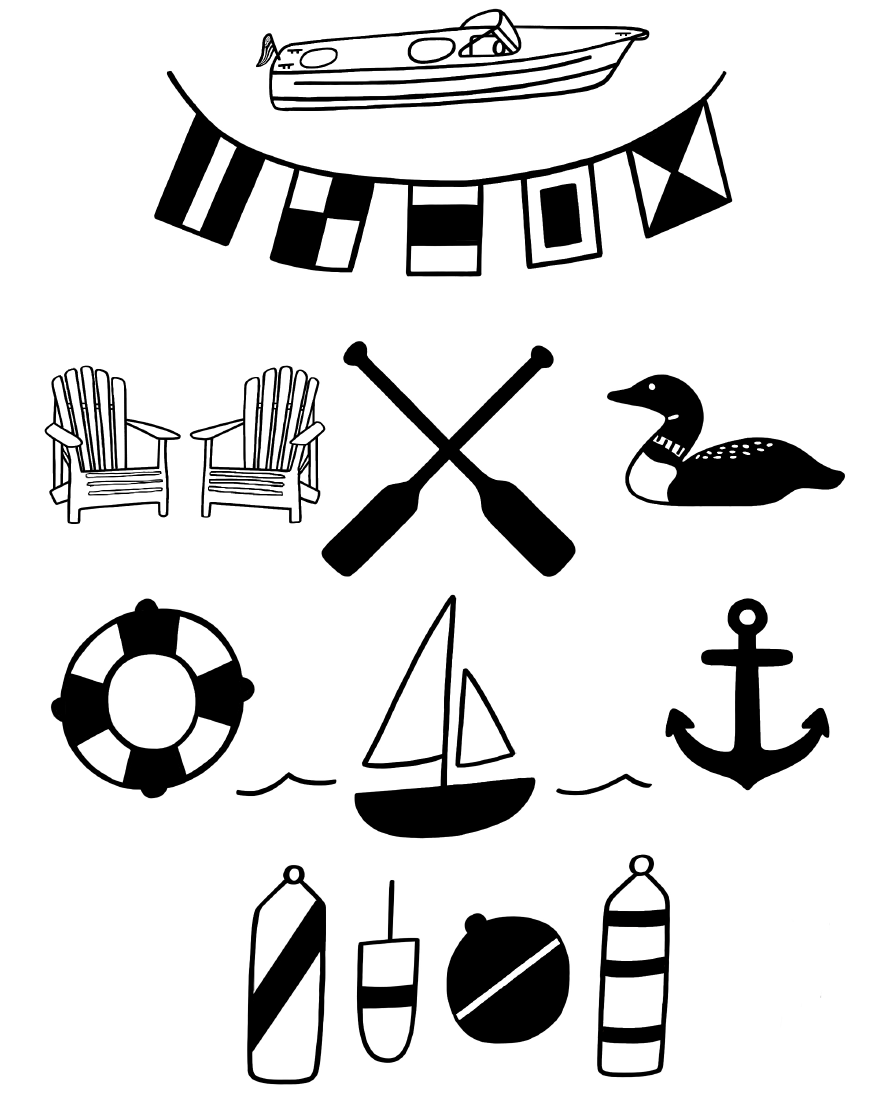 Lake Clip Art Black And White