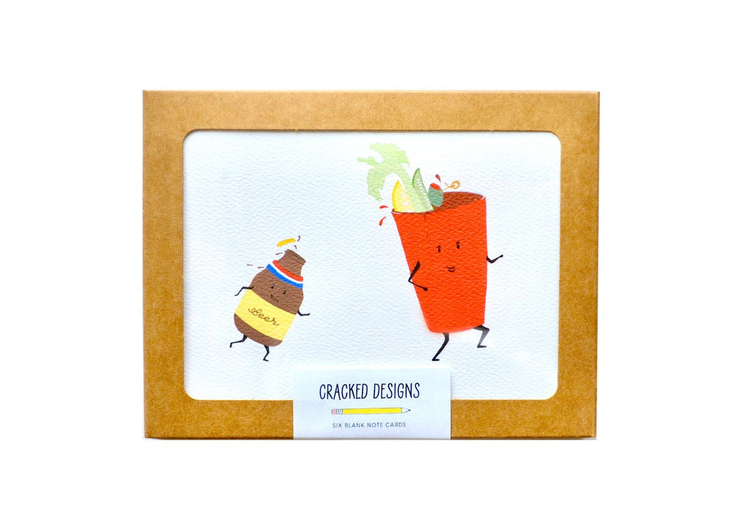 Cracked Designs - Bloody Mary + Chaser Notecard Set