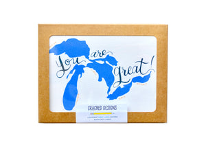 Cracked Designs - Great Lakes Notecard Set