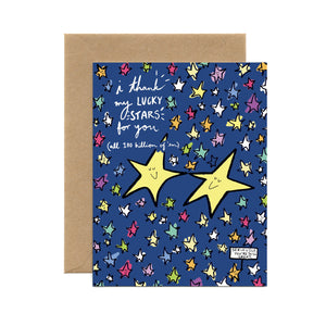 Tiny and Snail - Thank My Lucky Stars Card