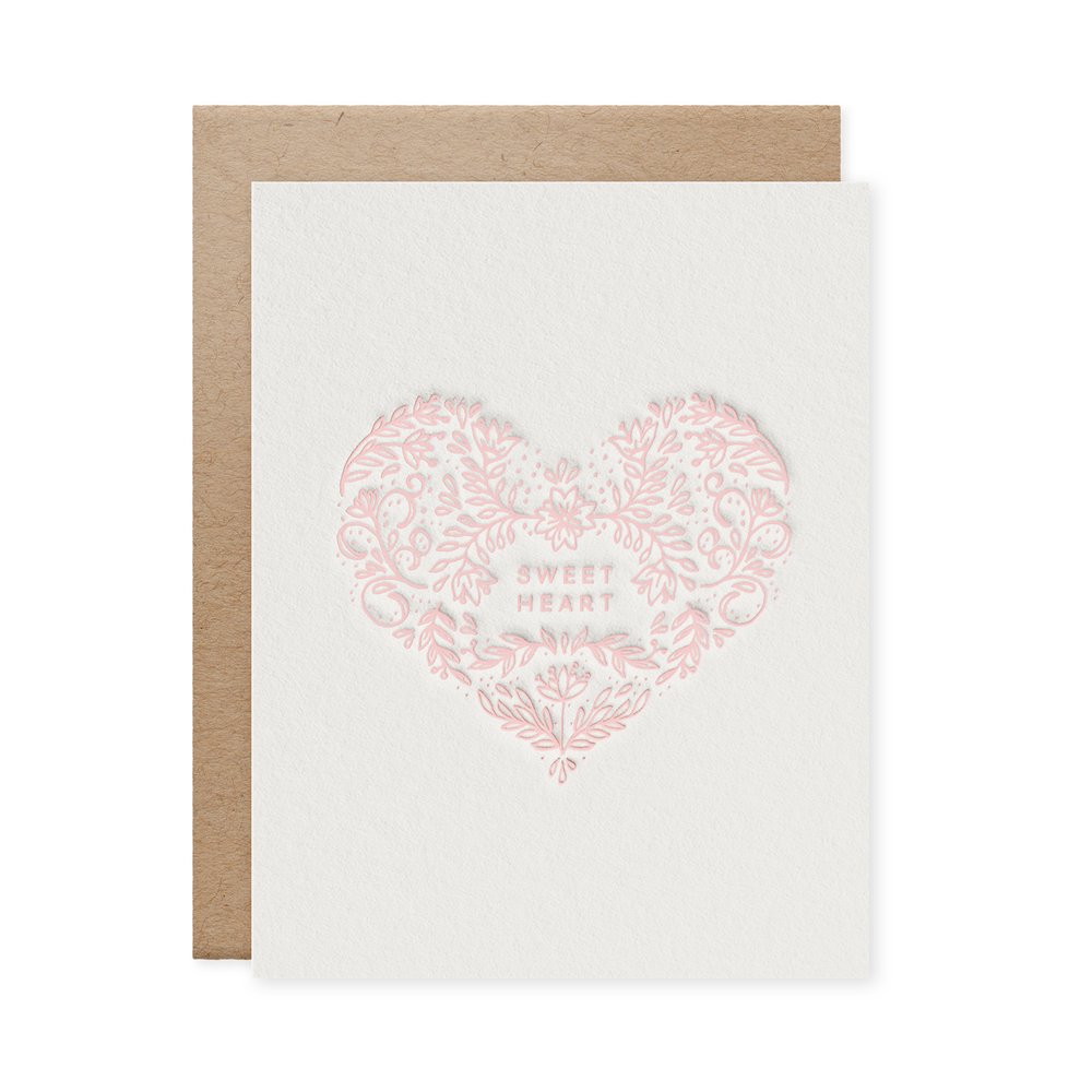 Naomi Paper Co. - Sweet Heart Letterpress Card