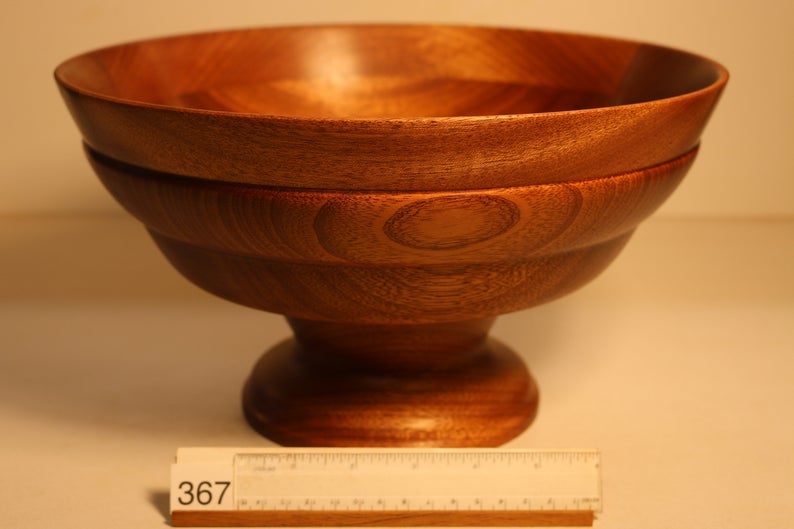 Wayne's Woodcraft - Pedestal Mahogany Bowl