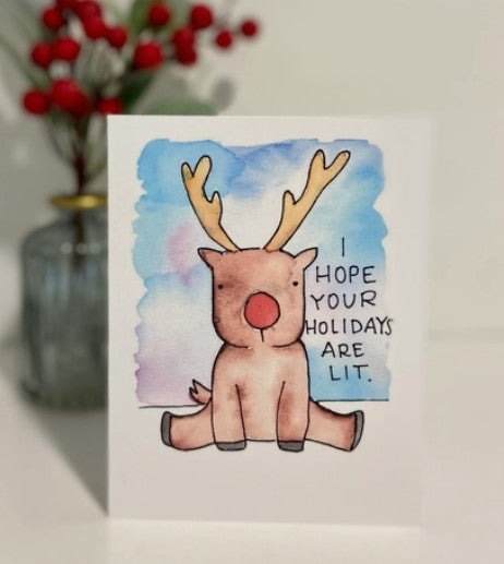 Ink + Splash - Holiday Reindeer Card